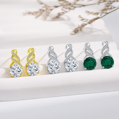 Cross Moissanite Earrings For Women