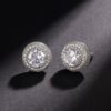 Euro-American Full-Diamond Hip-Hop Men's Earrings